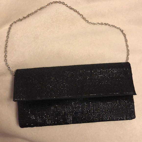 Icing Handbags - Sparkling black clutch with chain✨ Icing Handbags - Sparkling black clutch with chain✨
